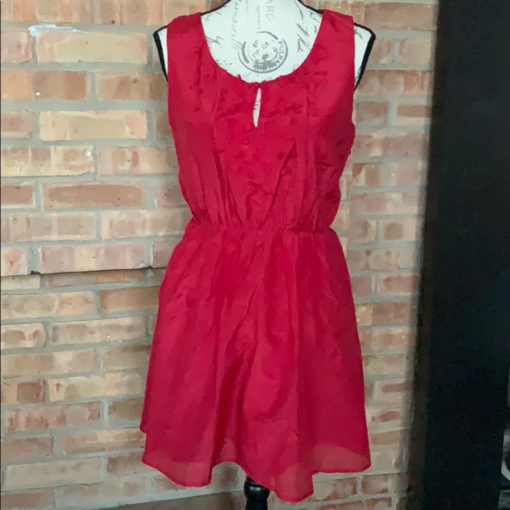 Anthropologie Red Dress